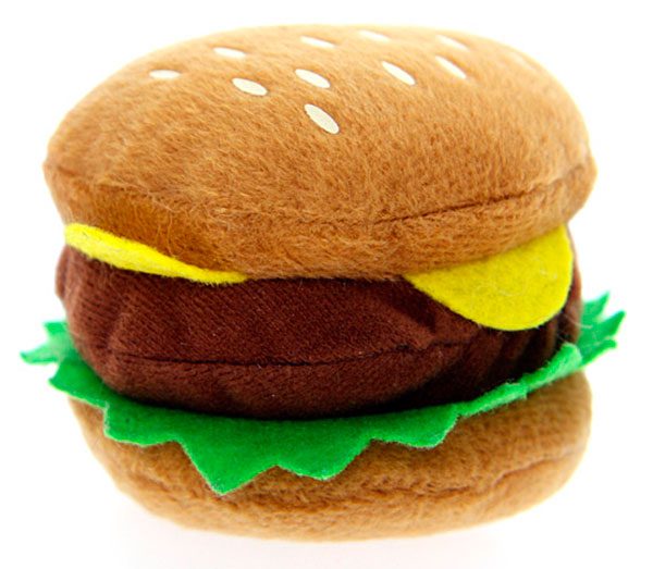 buy squeaky hamburger plush dog toy