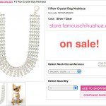 crystal dog necklace