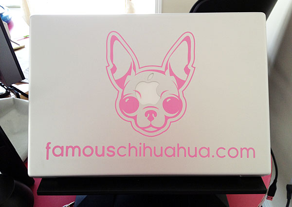famous chihuahua lap top decal!