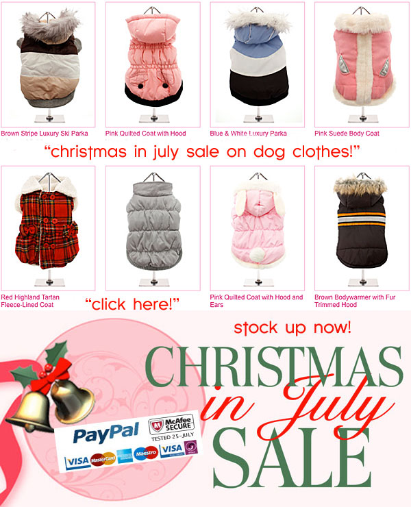 christmas in july sale on dog clothes