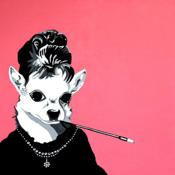 audrey hepburn chihuahua portrait