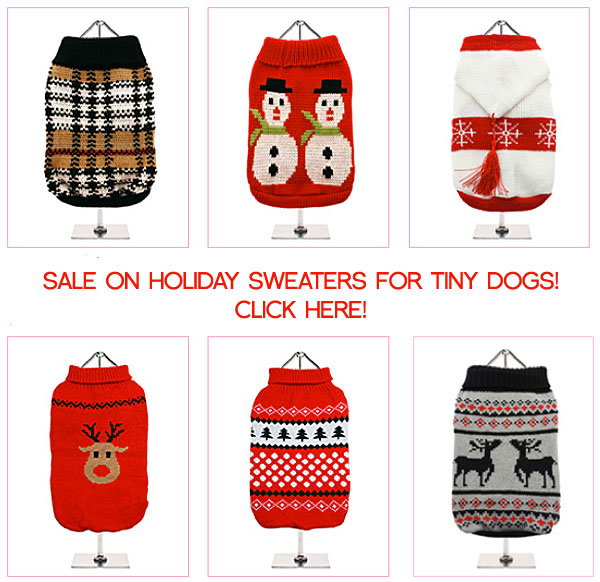 sale holiday christmas dog sweaters