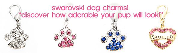 swarovski diamond dog charms