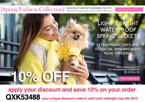 sale on spring dog clothes