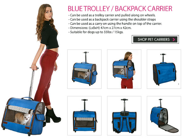 travel pet trolley back pack pet carrier