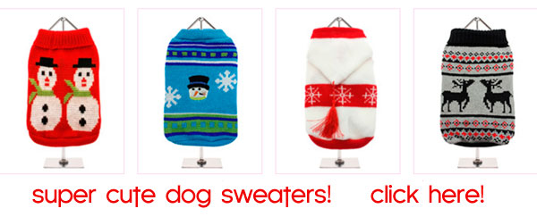 holiday dog sweaters