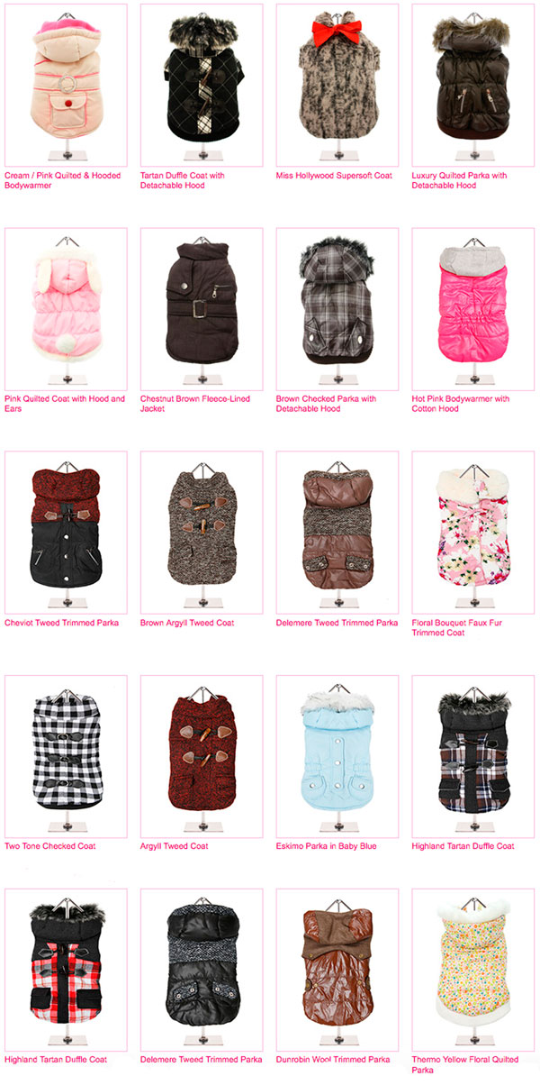 january sale! 50% off select winter dog coats and sweaters! 